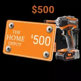 $500 Home Depot Gift Card